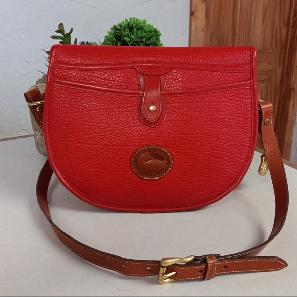 Dooney & Bourke Vintage 1990's, Outback Collection, Large Saddle Bag. - Picture 4 of 15